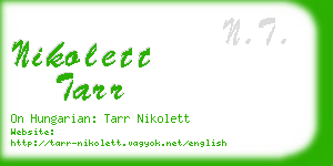 nikolett tarr business card